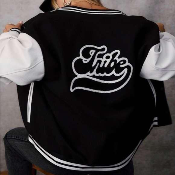 NWOT 🌟12th Tribe Letterman Jacket - Picture 6 of 13